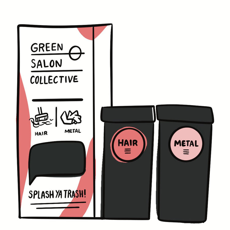 freelancer hair salon metal and hair bins