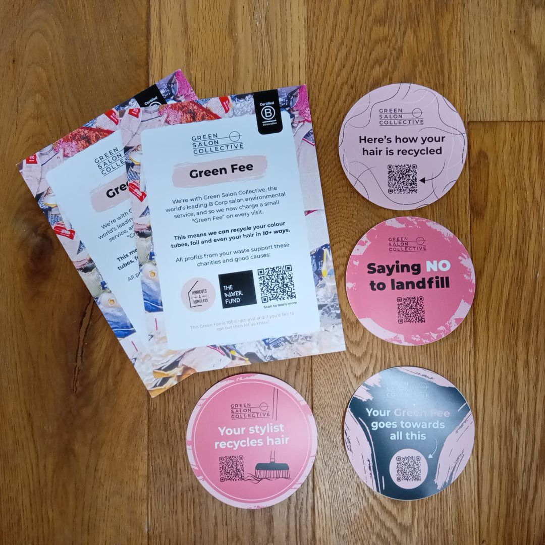 Green Fee Marketing Kit (Reception Strut x2, QR stickers x4)